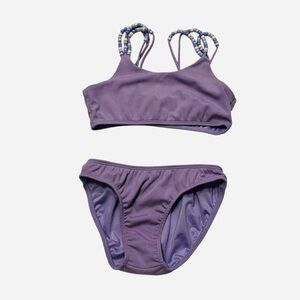 Peixoto Lavender Bikini with Beaded Straps